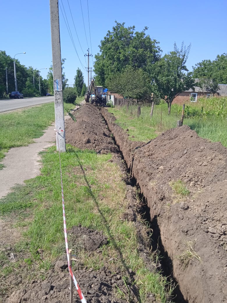 Работы по пере подключению абонентов на новую линию водопровода по адресу:  ул. Победы с. Отрадо-Ольгинское